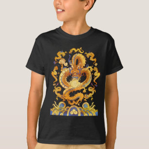 Chinese Golden Dragons spelen met drakenbal T- T-shirt