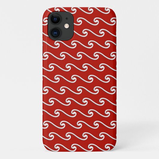Chinese golfpatroon - wit op dieprood Case-Mate iPhone case (Achterkant)