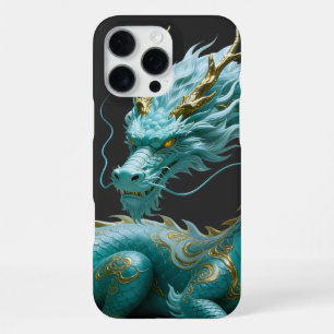 Chinese Groene Gouden Draak Kunst Fantasie Ontwerp iPhone 16 Pro Max Hoesje