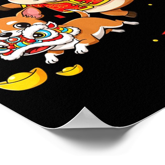 Chinese Horse Chihuahua Funny Kid Mens Womens Happ Poster (Hoek)