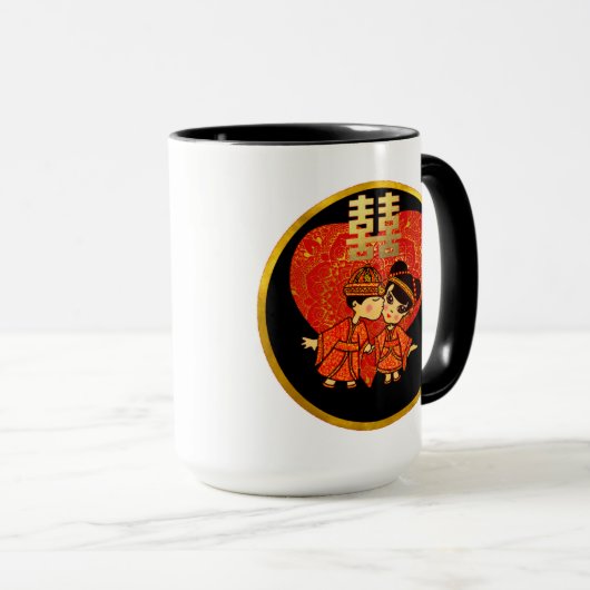 Chinese Huwelijksfeest Cadeau Feest Decoratie - Sc Mok (Voorkant rechts)