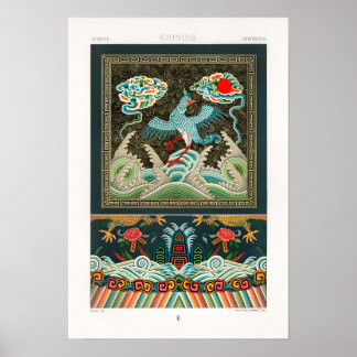 chinese illustratie van Albert Racinet Poster