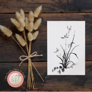 Chinese Iris - foto van Bw Briefkaart