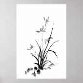 Chinese Iris - zw Poster (Voorkant)