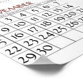 Chinese Jaar van de Rat 2020 Kalender Poster (Hoek)