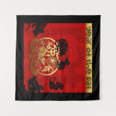 Chinese jaardierentuin WT Wandkleed (Voorkant (horizontaal))