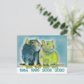 Chinese jaren van de Rat Briefkaart (Staand voorkant)