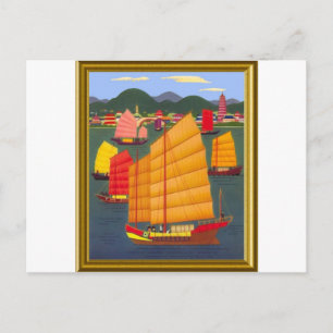 Chinese Junk Briefkaart