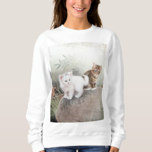 Chinese kat Art Two Kittens Trui