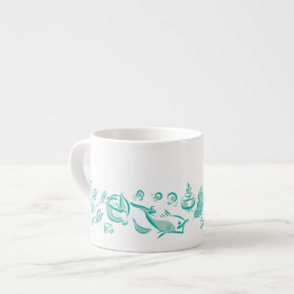 Chinese Keuken Inkt Tekening Espresso of Tea Cup Kop