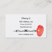 Chinese keuken visitekaartje (Achterkant)