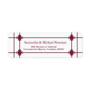 Chinese knopen bruiloft adres etiket