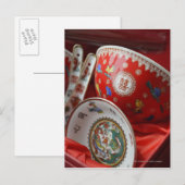 Chinese kom met dubbel geluk briefkaart (Voorkant / Achterkant)