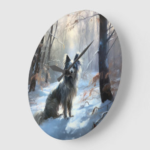 Chinese kuif laat het sneeuwKerstmis Grote Klok