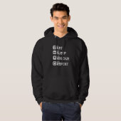 Chinese Kung Fu Eat Slaap Vleugel Chun R Hoodie (Voorkant volledig)