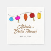 Chinese Lampion Bruiloftsfeest Servet (Voorkant)