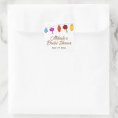 Chinese Lampion Bruiloftsfeest Vierkante Sticker (Tas)