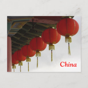 Chinese lampjes briefkaart
