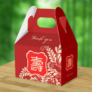 Chinese langlevendigheid (99 jaar en jonger) bedankdoosjes