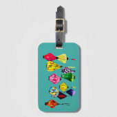 Chinese lantaarnkleurige kunst bagagelabel (Voorkant (verticaal))