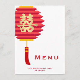 Chinese lantaarns en dubbeldeksweddenschap menu