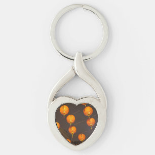 Chinese Lantaarns Heart Keychain