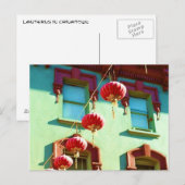 Chinese lantaarns in China Briefkaart (Voorkant / Achterkant)