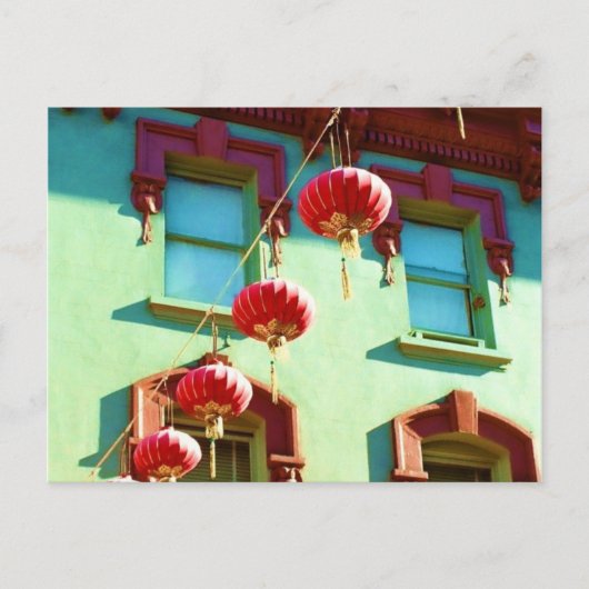 Chinese lantaarns in China Briefkaart (Voorkant)