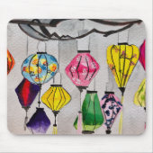 Chinese lantaarns waterverf muismat (Voorkant)