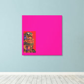 Chinese leeuwen canvas afdruk (Insitu (Houten vloer))