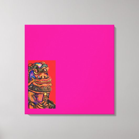 Chinese leeuwen canvas afdruk (Voorkant)