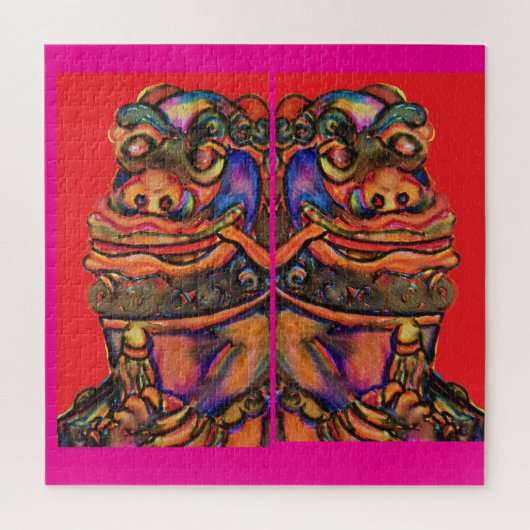 Chinese leeuwen legpuzzel (Verticaal)