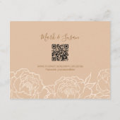 Chinese legant Peony Wedding RSVP met QR-code (Achterkant)