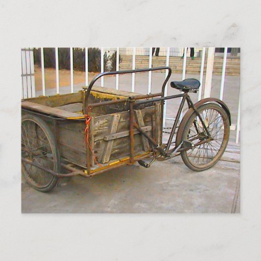 Chinese leveringsfiets briefkaart (Voorkant)