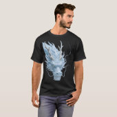 Chinese Lichtblauwe Draak Kunst Fantasie Ontwerp M T-shirt (Voorkant volledig)