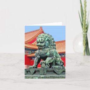 Chinese Lion Note Kaart