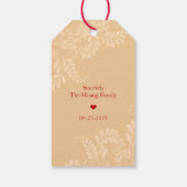 Chinese "Longevity" Birthday (RED) Cadeaulabel (Achterkant)