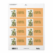 Chinese Lucky Bamboe-Planten, gepersonaliseerd Etiket (Full Sheet)