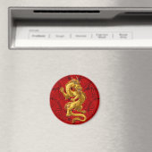 Chinese Lucky Gold Dragon Magnet Magneet (Insitu (Vaatwasser))