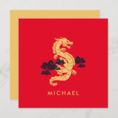 Chinese Maan Nieuwjaar Dragon 2024 gepersonaliseer (Voorkant / Achterkant)