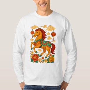 Chinese maanjaar paard t-shirt