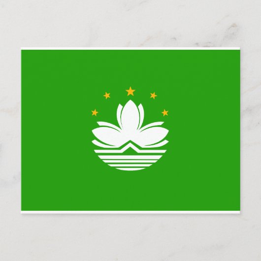 Chinese Macao-vlag Briefkaart (Voorkant)