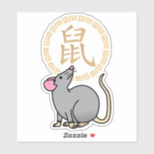 Chinese maffia nieuwjaarscuus boft rood sticker (Vel)