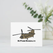 Chinese militaire helikopterillustratie briefkaart (Staand voorkant)