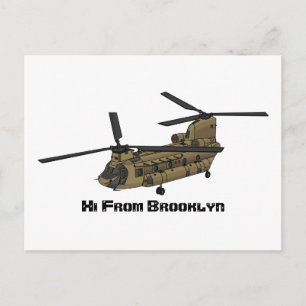 Chinese militaire helikopterillustratie briefkaart
