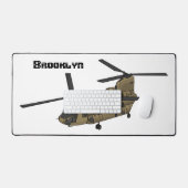 Chinese militaire helikopterillustratie bureaumat (Keyboard & Muis)