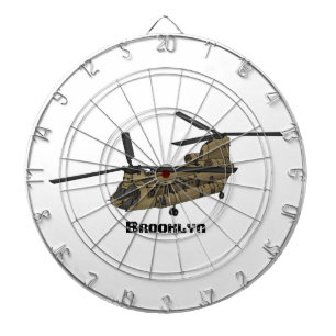 Chinese militaire helikopterillustratie dartbord