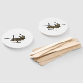 Chinese militaire helikopterillustratie handwaaier (Niet-gemonteerd)