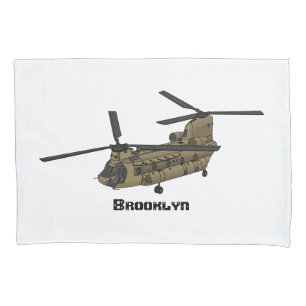 Chinese militaire helikopterillustratie kussensloop