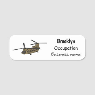 Chinese militaire helikopterillustratie naamplaatje